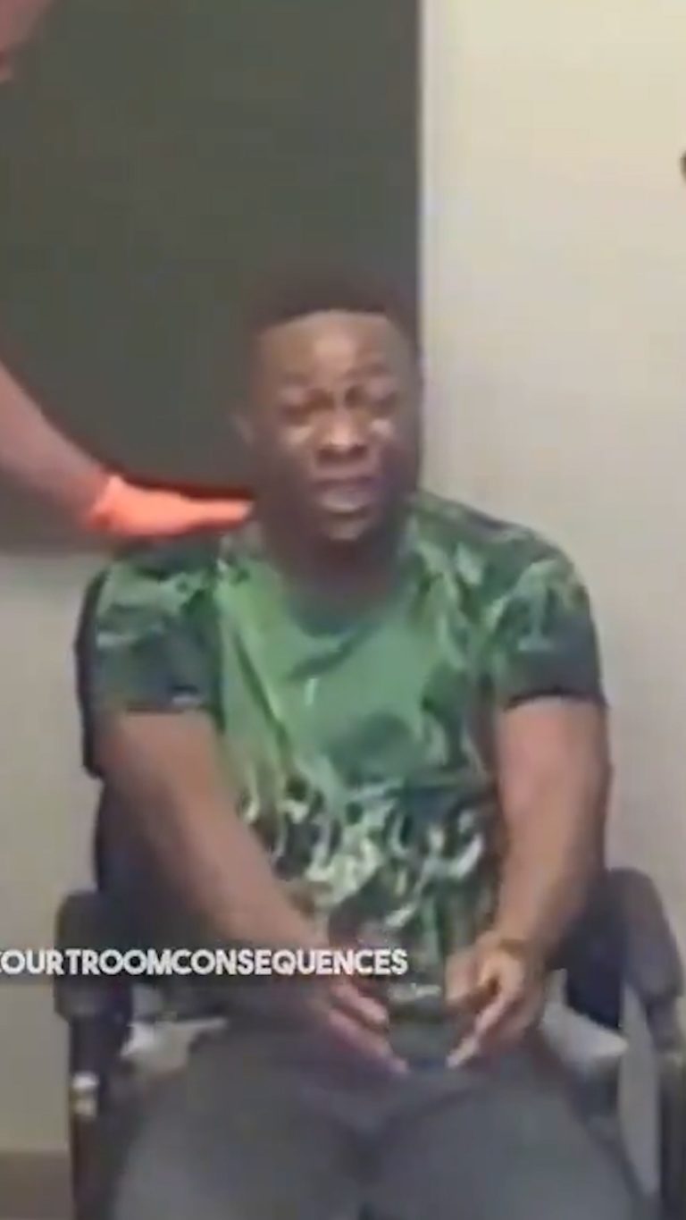 Footage shows convicted killer Tyrone Johnson in shock in police custody after he shot his