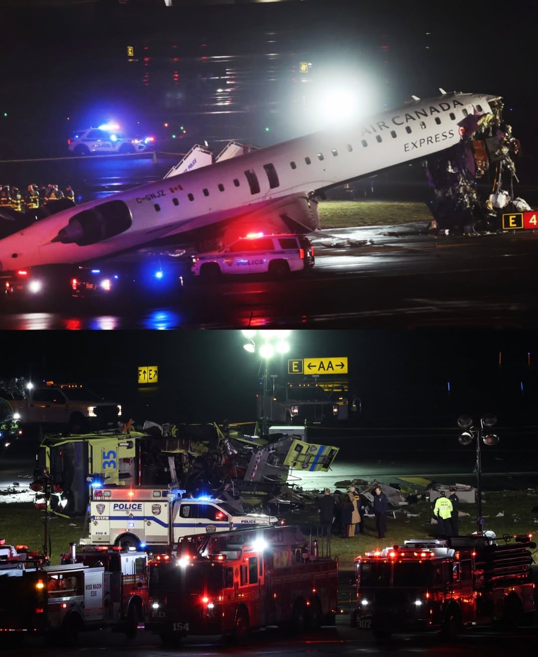 A pilot and copilot were klled when an Air Canada passenger plane collided with a fire truck on  (1)