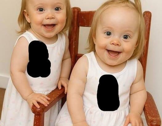 Young woman puts both babies inside the fir… See more