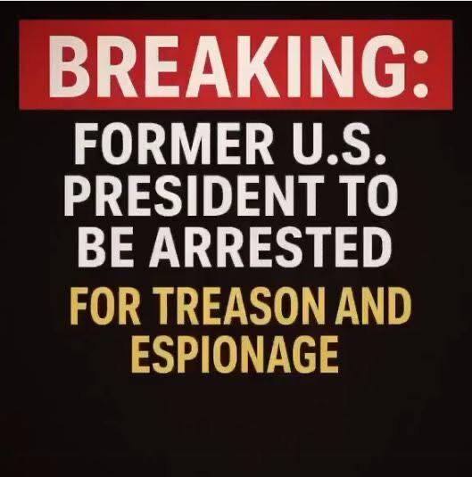 DOJ insiders confirm arrest is being planned for ex-President…See more in comment
